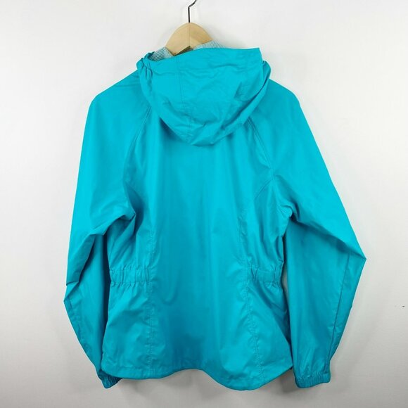 COLUMBIA Windbreaker Jacket Womens Size Medium Blue Hooded Nylon Outdoor Rain - Picture 3 of 6